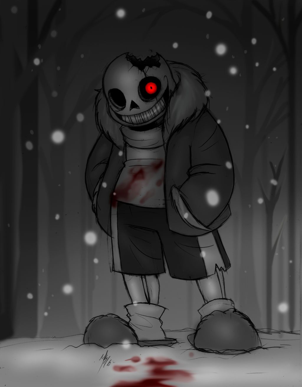 Horror Sans' height.. 