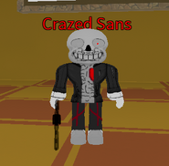 Crazed Sans in the game Sand Underman but he has a gun