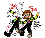 Chara and Asriel's Official designs (digital) - Created by Vic the Underfella
