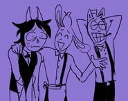 Nice Cream Guy, Burgerpants, and Chrome - Created by Vic the Underfella