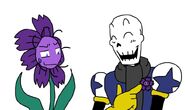 LanternDay's Flowey and Papyrus (Art by Kuttie)