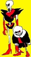 Papyrus and Sans's old designs official artwork (2015) - Created by Vic the Underfella