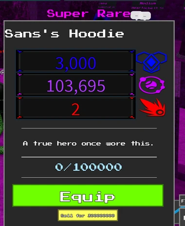 Sans's Hoodie | Undertale Dungeons: Alive Official Wiki | Fandom