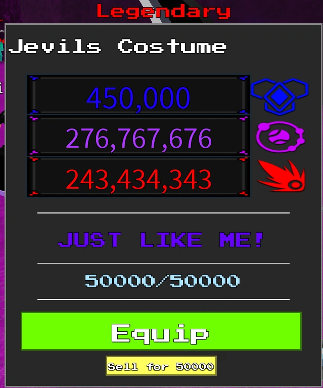 Jevils Costume | Undertale Dungeons: Alive Official Wiki | Fandom