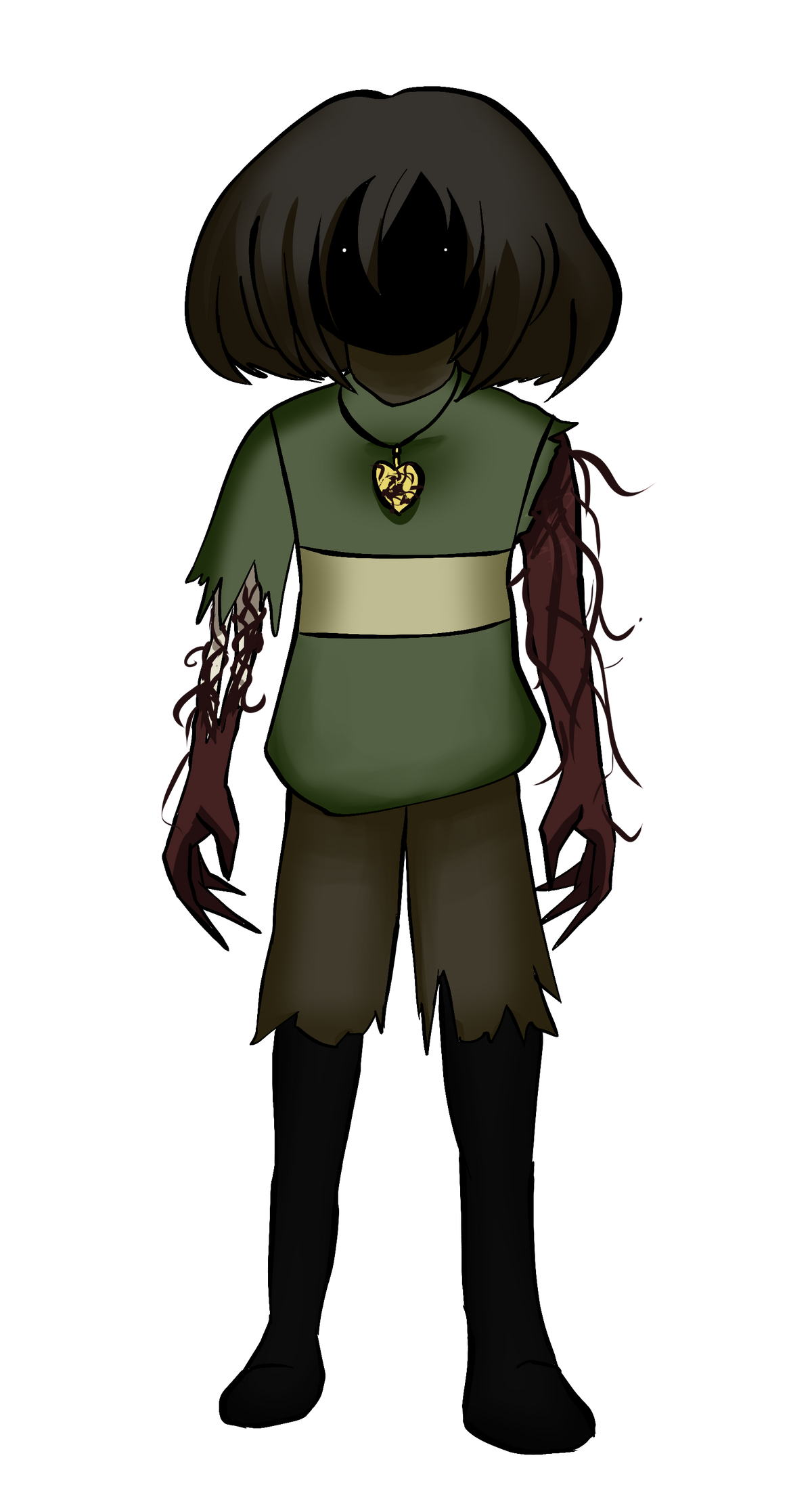 This might be the scariest Chara artwork I've ever seen O_O (art by  ichimoral) : r/Undertale