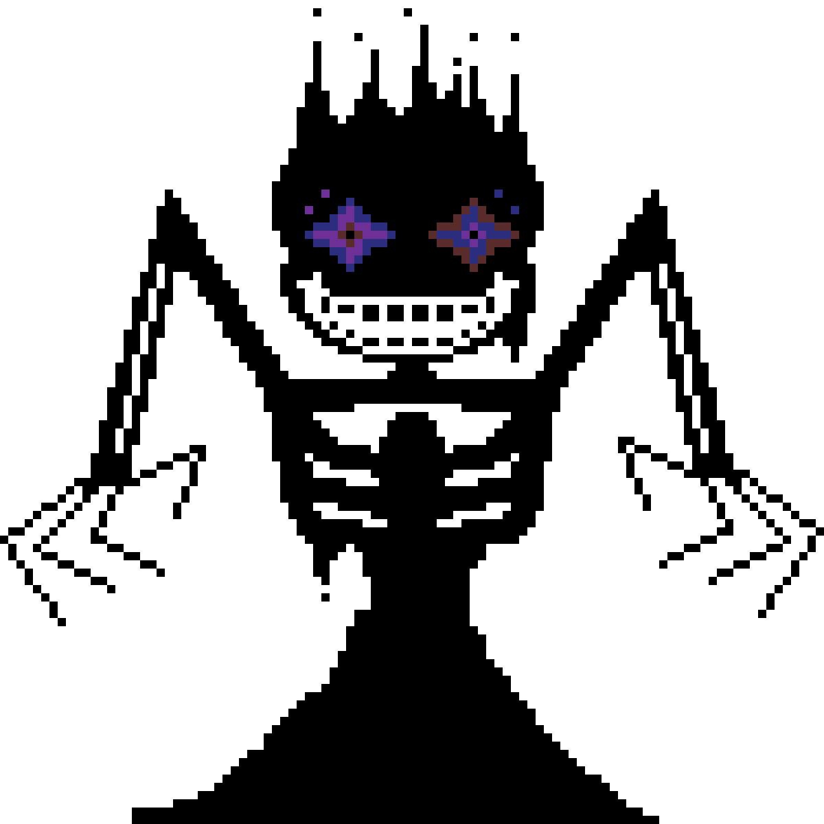 Basically this is when flowey took the souls and took his true form pixel  art