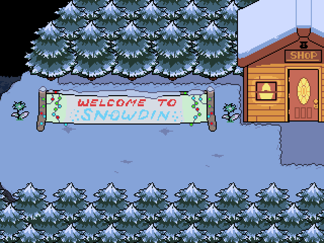 Bạn yêu thích game Undertale và muốn cùng trải nghiệm với Snowdin, một trong những địa điểm quan trọng nhất của game? Bức tranh này sẽ đưa bạn vào một hành trình thần tiên, tận hưởng cảm giác trầm lắng và nghỉ ngơi. Bấm play để tận hưởng không gian tuyệt vời này ngay bây giờ!