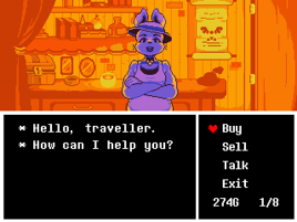Snowdin Shopkeeper screenshot shop