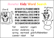 Monster Kidz Word Search screenshot Nightmare