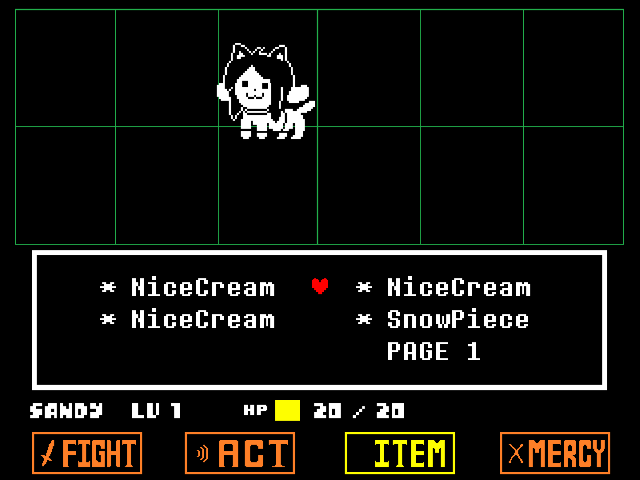 Temmie i itemmy