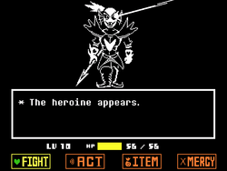 Undyne In Battle Undertale Wiki Fandom