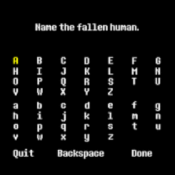 Seleccion De Nombre Wikia Undertale Fandom