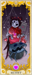 Carta de tarô de Muffet como Arcana Maior XIV, "Temperança".[1]