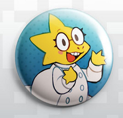 Alphys artwork button.png (100 KB) The Anime Friends Button Set sold on Fangamer includes an Alphys pin.