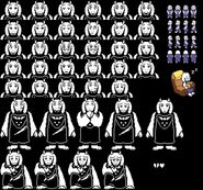 Einige Sprites von Toriel.