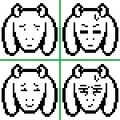 Toriel's expressions in the Hard Mode Ending.