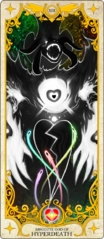 Carte de Tarot représentant Asriel sous forme Angel of Death.