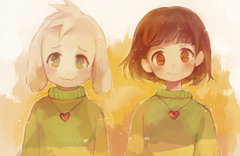 Asriel and Chara best friends