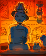 Snowdin Shopkeeper artwork concept