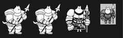 Greater Dog sprite concepts (both battle and overworld).