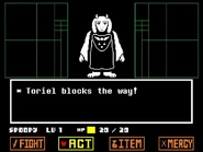 Toriel強制要求主角與她對戰