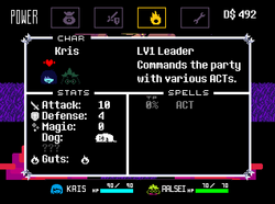 Dog stat screenshot