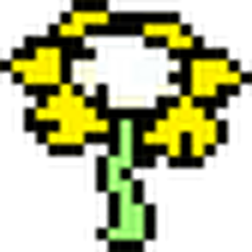 Flowey from Undertale Pixel art