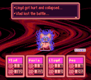 在地球冒險Halloween Pack中當角色被Andonuts博士擊敗后的遊戲結束畫面