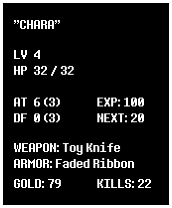 Stats Undertale Wiki Fandom