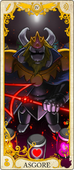 Asgore Dreemurr tarot.png (796 KB) Asgore's tarot card as Major Arcana IV "The Emperor".