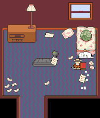 O Cachorro Irritante no tornado do quarto de Sans