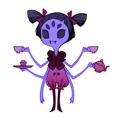 Official concept art of Muffet by Michelle Czajkowski.