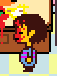 Frisk Fruit and Veg.png (866 octet) Frisk recouvert(e) de fruits et de légumes, pendant sa sortie avec Undyne.