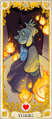 Toriel's official tarot card as Major Arcana III, "The Empress."