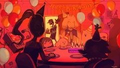 Temmie在2013畫的早期美術概念。