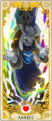 Carte de Tarot représentant Asriel sous forme God of Hyperdeath.
