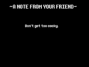 Фото на последней странице руководства Undertale Демо, если протагонист пощадил Ториэль