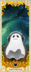 Carte de Tarot représentant Napstablook