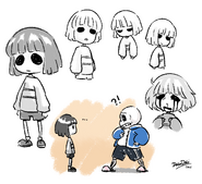 The first image of CORE!Frisk ever posted, Created by DokuDoki