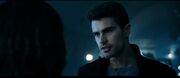 Selene and David in an abandoned warehouse and David telling Selene about Marius and his plan to capture Eve after an attack from Marius's Lycans (I) (Underworld Blood Wars)