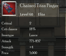 Chained Titan Finger