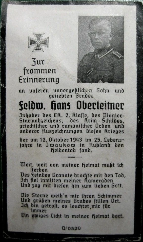 Hans Oberleitner Guerra Mundial 19141945 Fandom