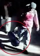 CCTV image of the man witnessed leaving the suitcase on the floor.