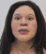 Clay rendering depicting longer hair.