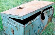 Crate that contained the remains