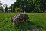 The most recent grave of The Leatherman in Sparta Cemetery in Ossining, New York.