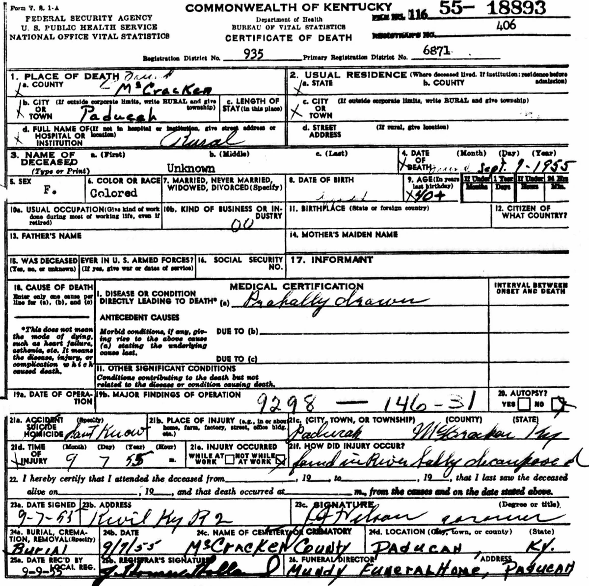 McCracken County Jane Doe Unidentified Wiki Fandom