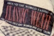 Label on shirt.