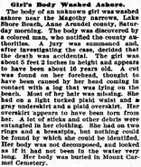 Baltimore Jane Doe, 1900, Maryland ACCIDENT