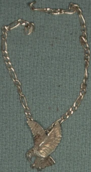 Bracelet with eagle charm.